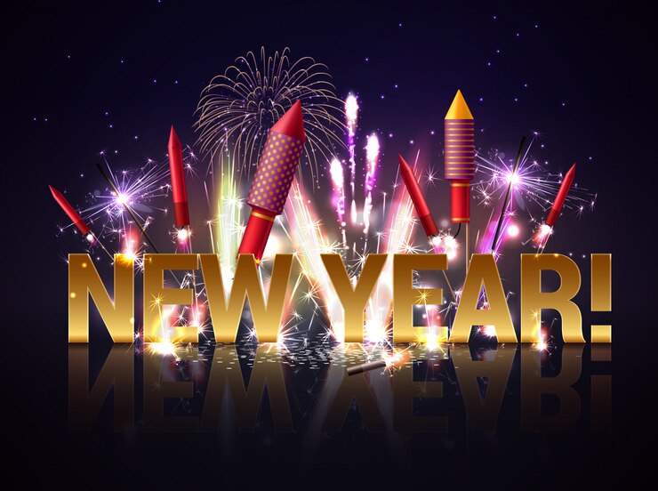 new year fireworks illustration 1284 29901
